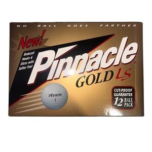 NWB Pinnacle Gold LS Golf Balls 12 Pack Longer Straighter Distance Golf Course